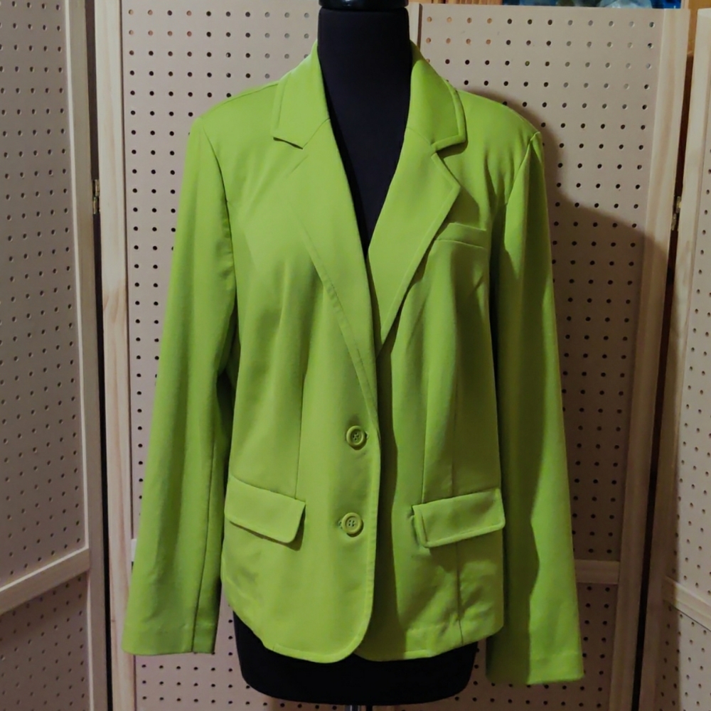 Lime green Lane Bryant blazer